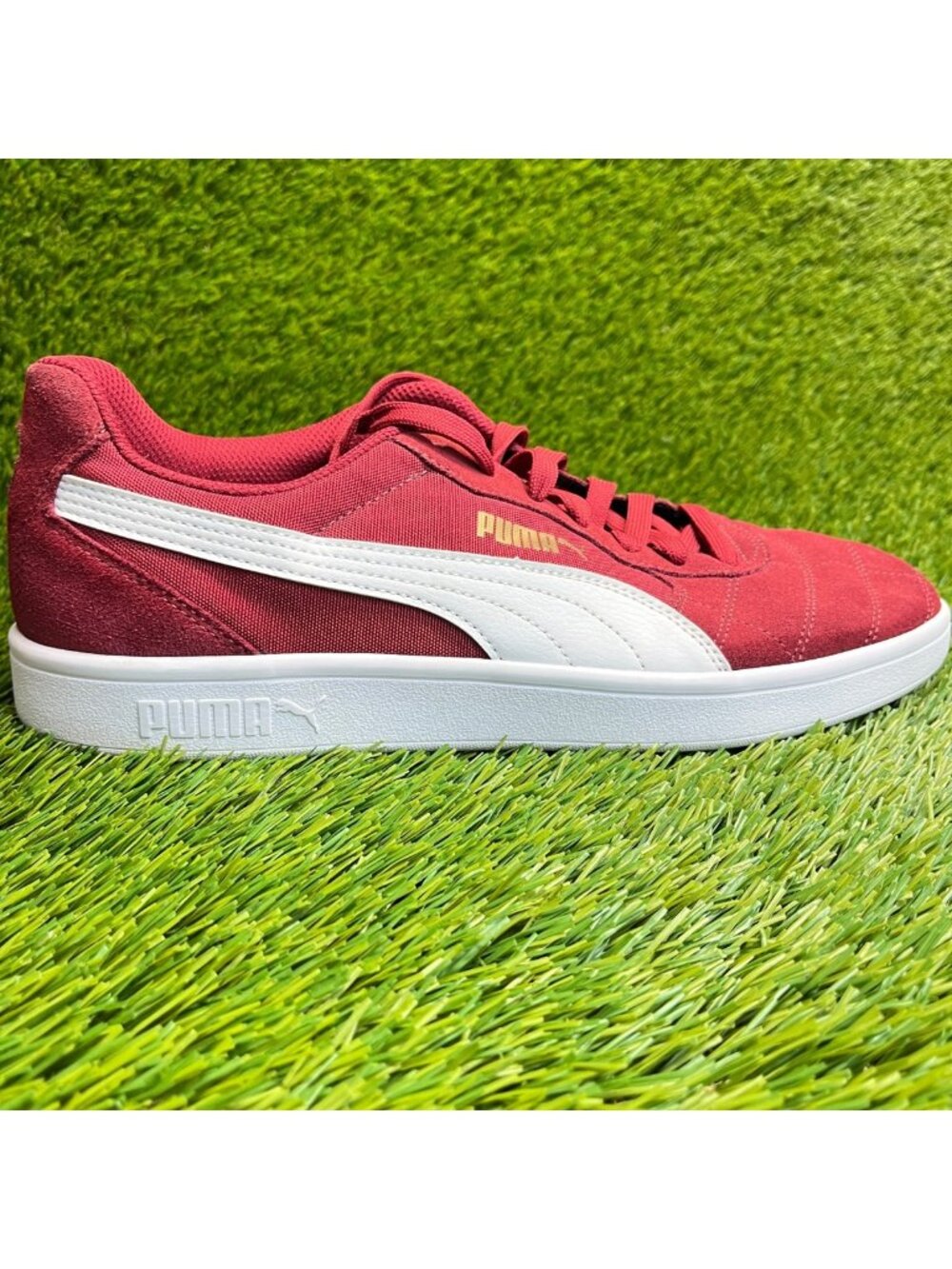 Puma Astro Kick Low‎ Mens Size 10 Red White Athletic Skateboard Shoes Sneakers